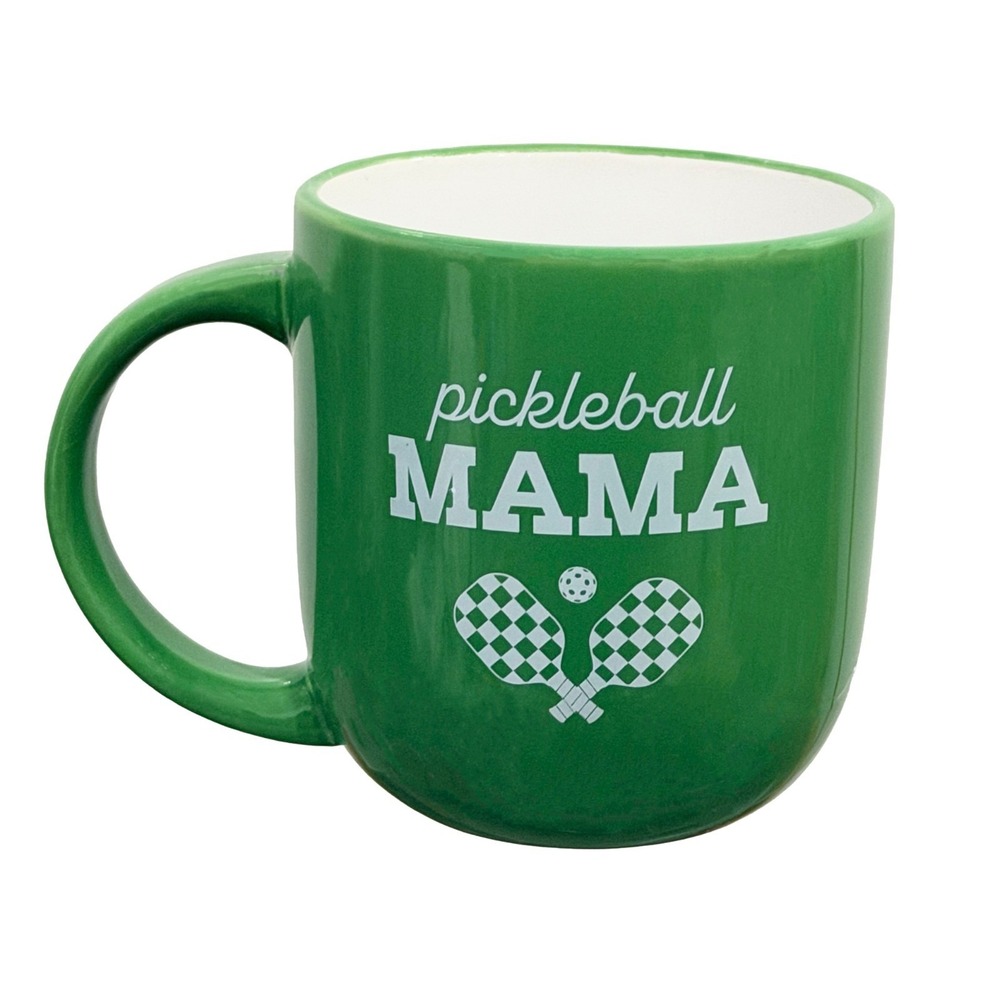 Pickleball Mama Coffee Mug Cup Green Paddle Ball Rackets Love The Game